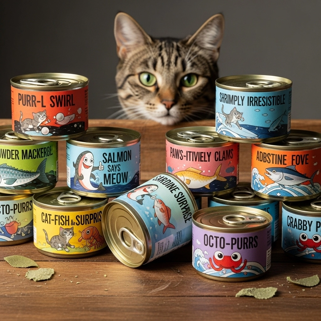 Fish & Seafood Cat Food Puns