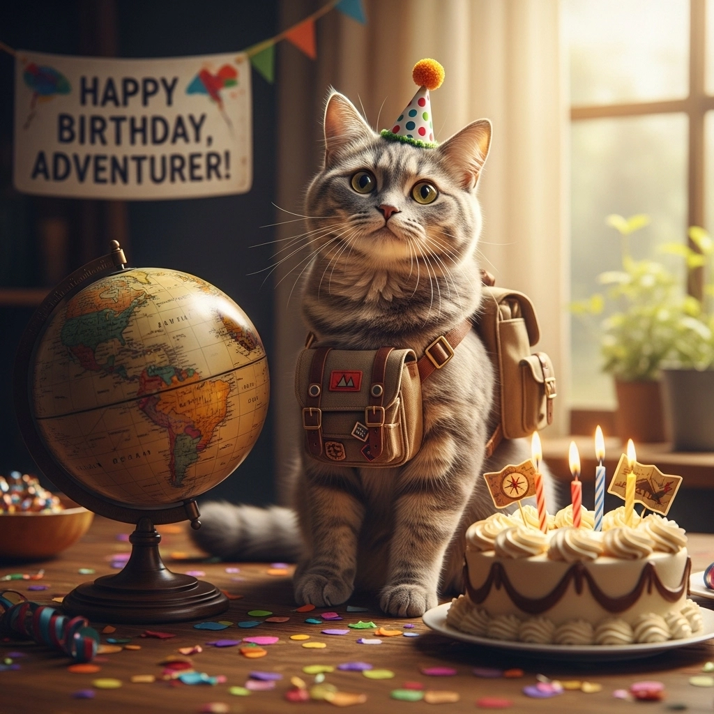 Travel & Adventure Birthday Cat Puns