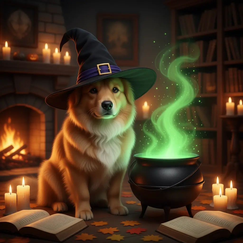 Witchy & Magical Dog Halloween Puns