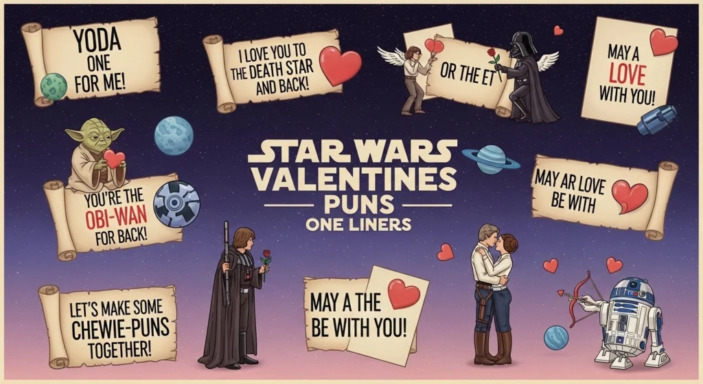 Star Wars Valentines Puns One Liners