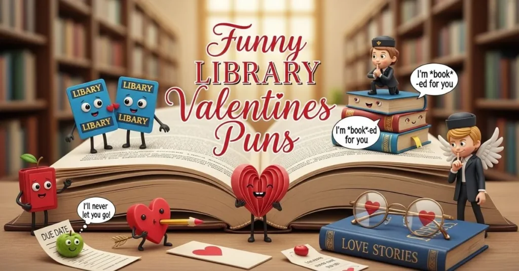 Funny Library Valentines Puns 