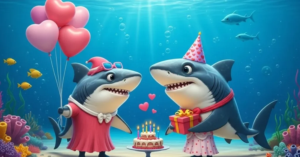 Romantic Shark Birthday Puns