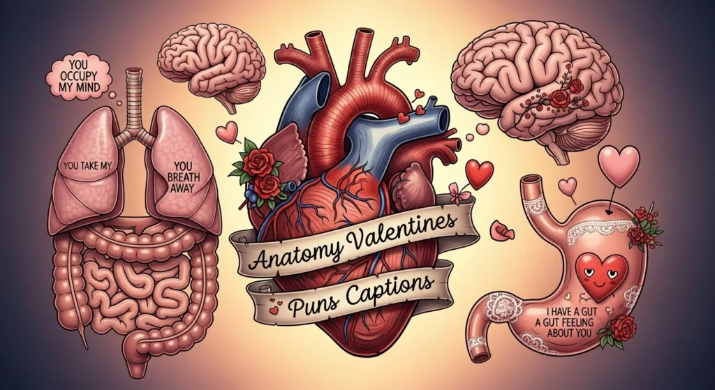 Anatomy Valentines Puns Captions