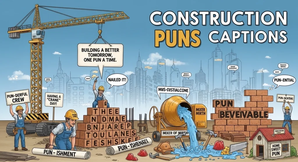 Construction Puns Captions 