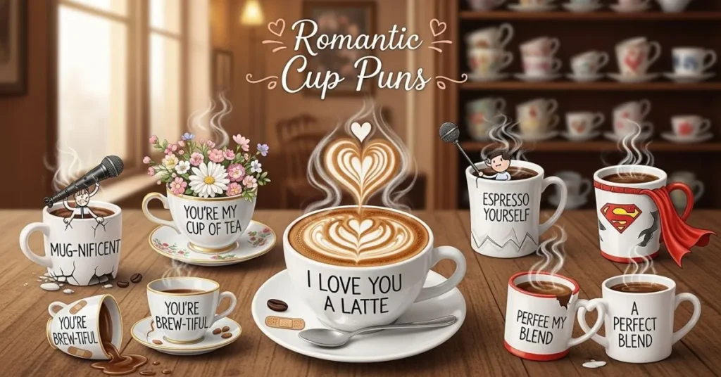 Romantic Cup Puns