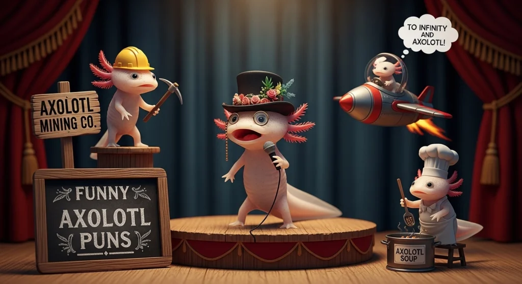 Funny Axolotl Puns