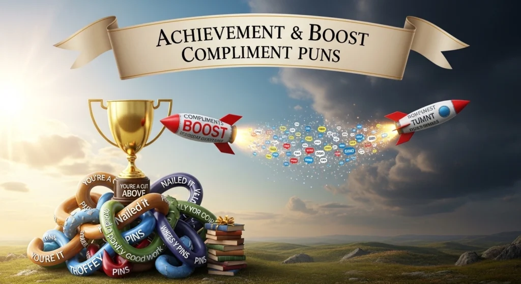 Achievement & Boost Compliment Puns