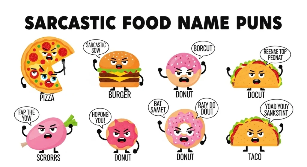 Sarcastic Food Name Puns