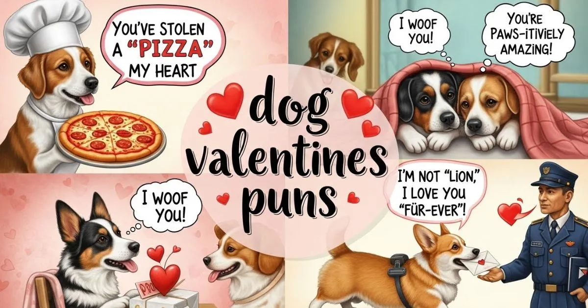 dog valentines puns
