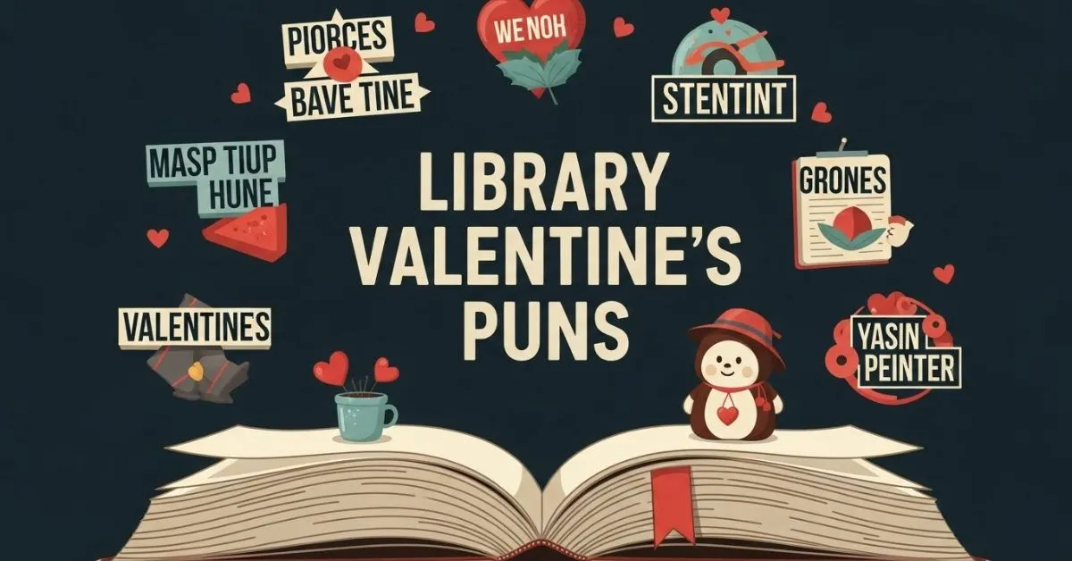 library valentines puns