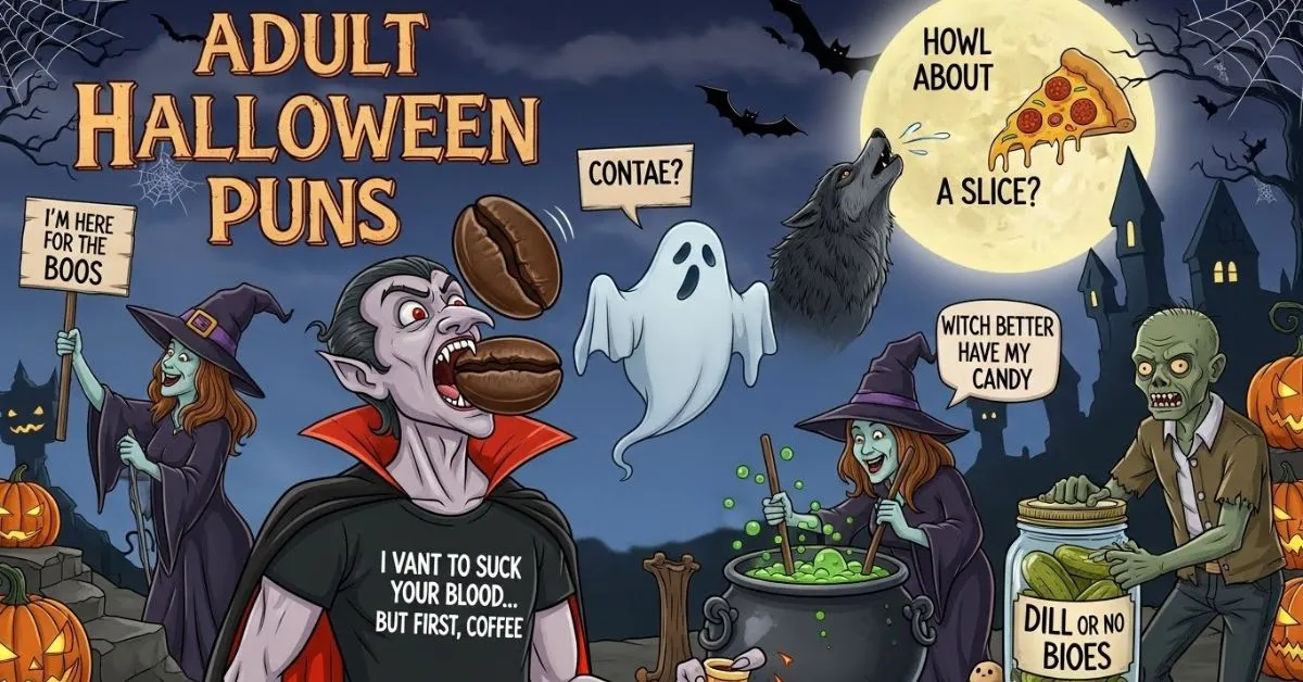 adult halloween puns