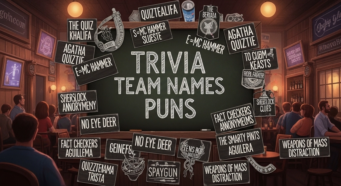 Trivia Team Names Puns