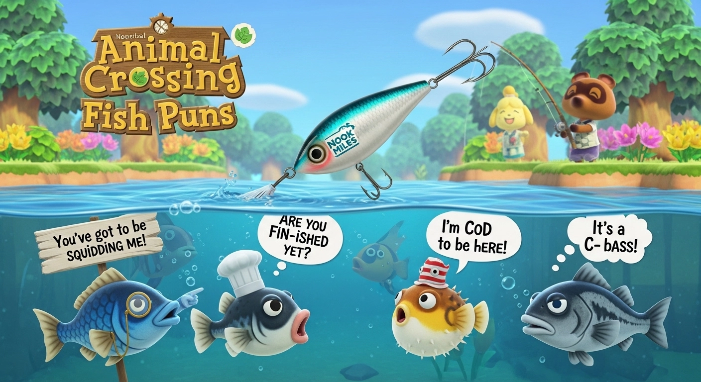 Animal Crossing Fish Puns
