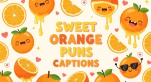 Sweet Orange Puns Captions